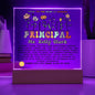 Personalized School Principal Gift from student or class, Custom Teacher Gift Acrylic Plaque, Teacher Appreciation, Teacher retirement gift