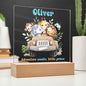 Jungle Theme personalized night light, Kids room Decor, Baby Shower gifts, Kids room lamp, Custom name light personalized children's night