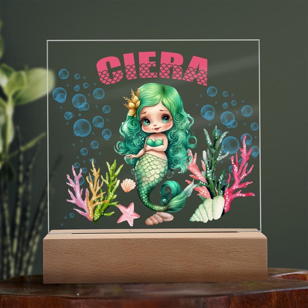 Mermaid Personalized Night Light Nursery Decor,Сustom Name Night Light,Mermaid Ocean night light Children's night light Baby LED nightlight