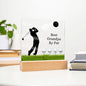 Fathers Day Gift Golf, Best Grandpa By Par Golf Acrylic Plaque, Personalized Gift For Grandfather, Golf Gift For Men, Fathers Day Gift For Grandpa