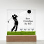 Fathers Day Gift Golf, Best Grandpa By Par Golf Acrylic Plaque, Personalized Gift For Grandfather, Golf Gift For Men, Fathers Day Gift For Grandpa