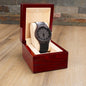 Father of the Groom Gift from Groom wedding day Engraved Wooden Watch Step Father of the Groom Gifts Groom Gift for Dad Parents Wedding Gift