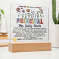 Personalized School Principal Gift from student or class, Custom Teacher Gift Acrylic Plaque, Teacher Appreciation, Teacher retirement gift