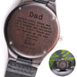 Father of the Groom Gift from Groom wedding day Engraved Wooden Watch Step Father of the Groom Gifts Groom Gift for Dad Parents Wedding Gift