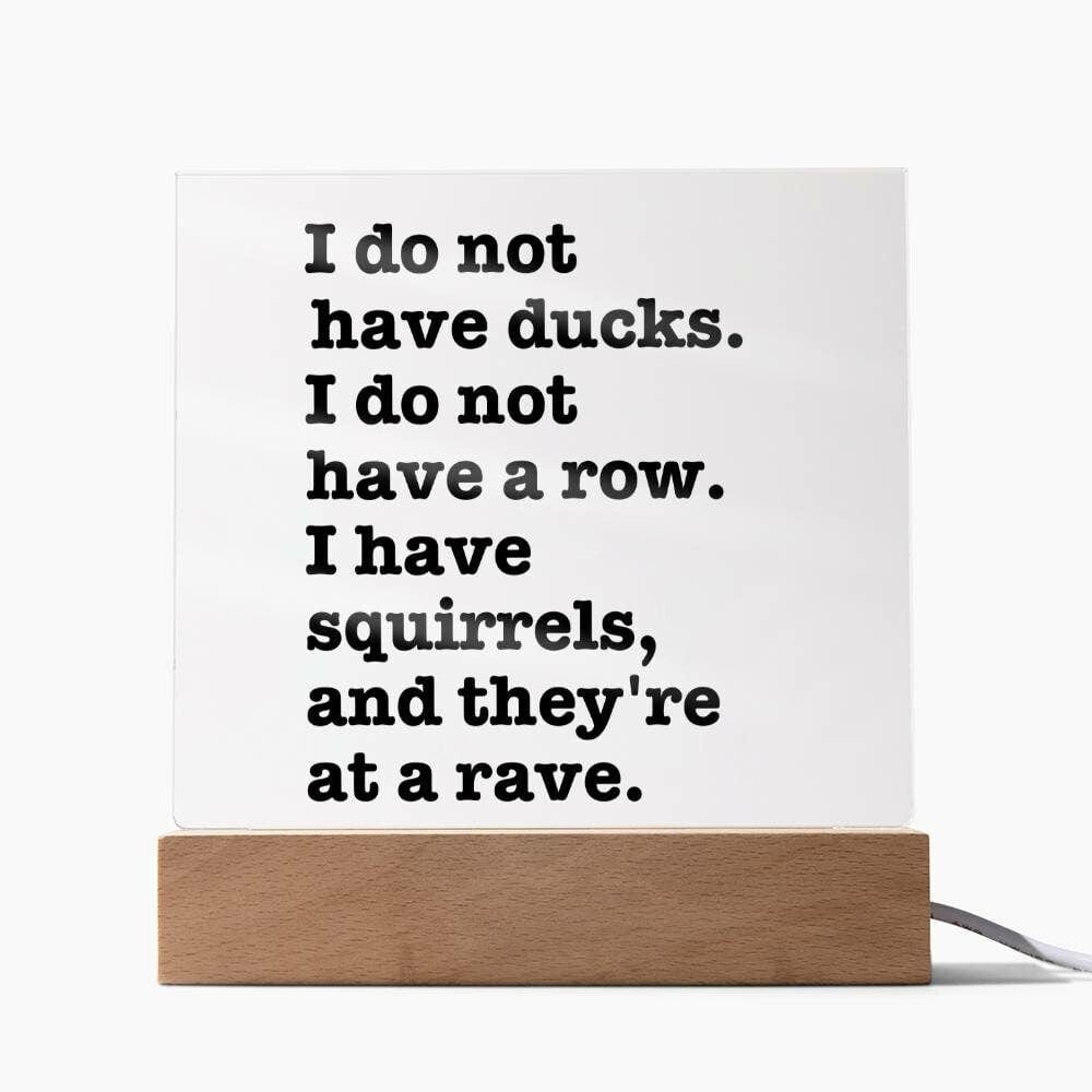 Sarcastic Funny sign Office decor, Gift for friend, Hot Mess Funny Desk sign, HIlarious office decor, I do not have ducks
