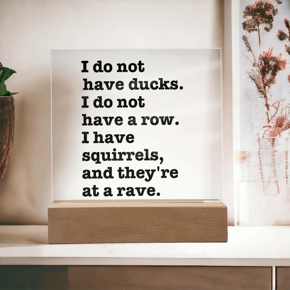 Sarcastic Funny sign Office decor, Gift for friend, Hot Mess Funny Desk sign, HIlarious office decor, I do not have ducks