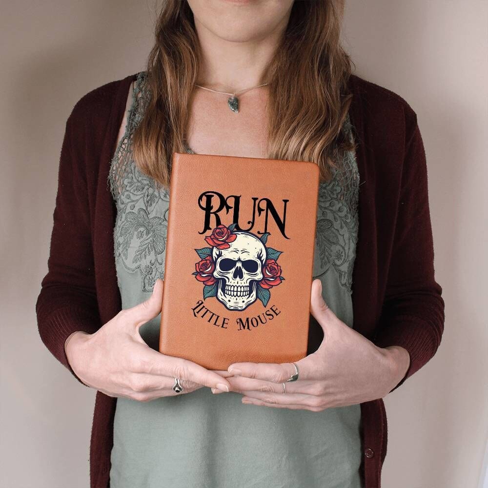 Run Little Mouse Personalized Vegan Leather Journal BookTok Merch Run Little Mouse Smut Reader Smutty Book Lover Gift Cat and Mouse Journal