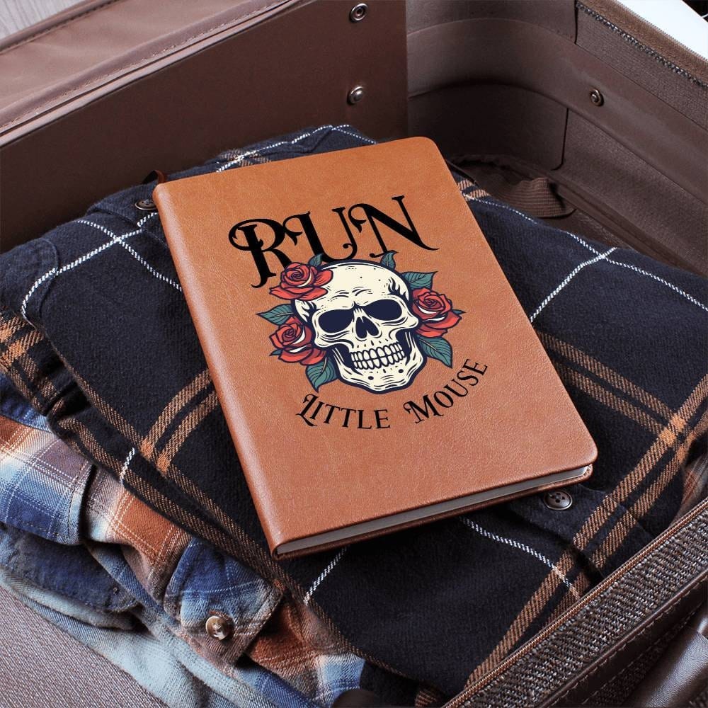 Run Little Mouse Personalized Vegan Leather Journal BookTok Merch Run Little Mouse Smut Reader Smutty Book Lover Gift Cat and Mouse Journal