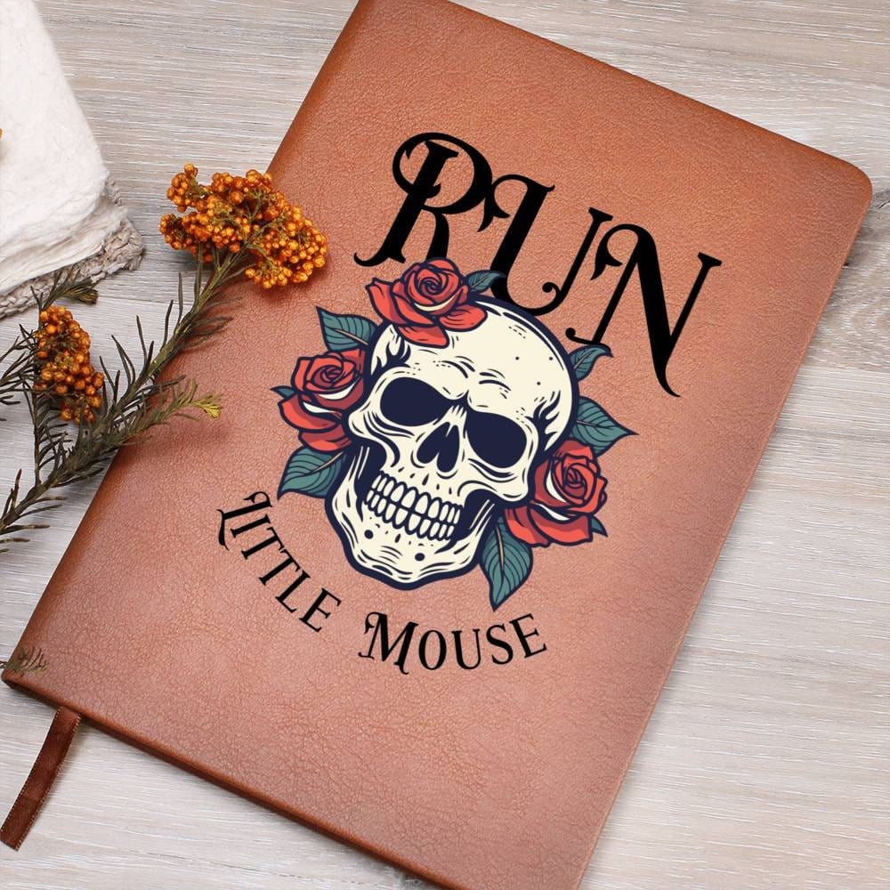Run Little Mouse Personalized Vegan Leather Journal BookTok Merch Run Little Mouse Smut Reader Smutty Book Lover Gift Cat and Mouse Journal