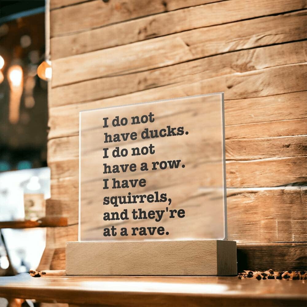Sarcastic Funny sign Office decor, Gift for friend, Hot Mess Funny Desk sign, HIlarious office decor, I do not have ducks