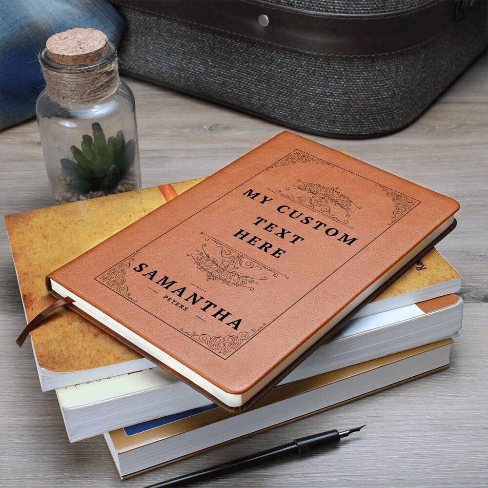 Personalized Vegan Leather Journal For Women Vintage Style Hardcover Novelty Secret Diary Gift For Her Unique Custom Wedding Gift for Couple