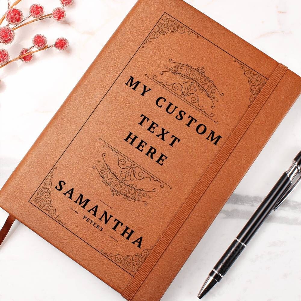 Personalized Vegan Leather Journal For Women Vintage Style Hardcover Novelty Secret Diary Gift For Her Unique Custom Wedding Gift for Couple