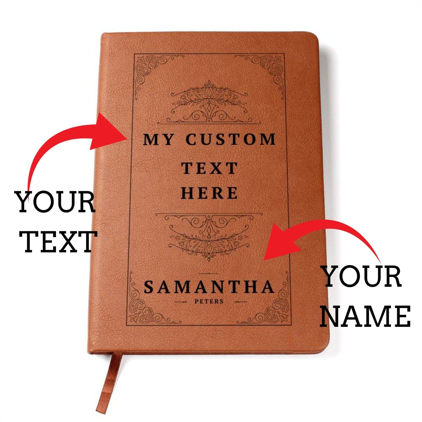 Personalized Vegan Leather Journal For Women Vintage Style Hardcover Novelty Secret Diary Gift For Her Unique Custom Wedding Gift for Couple