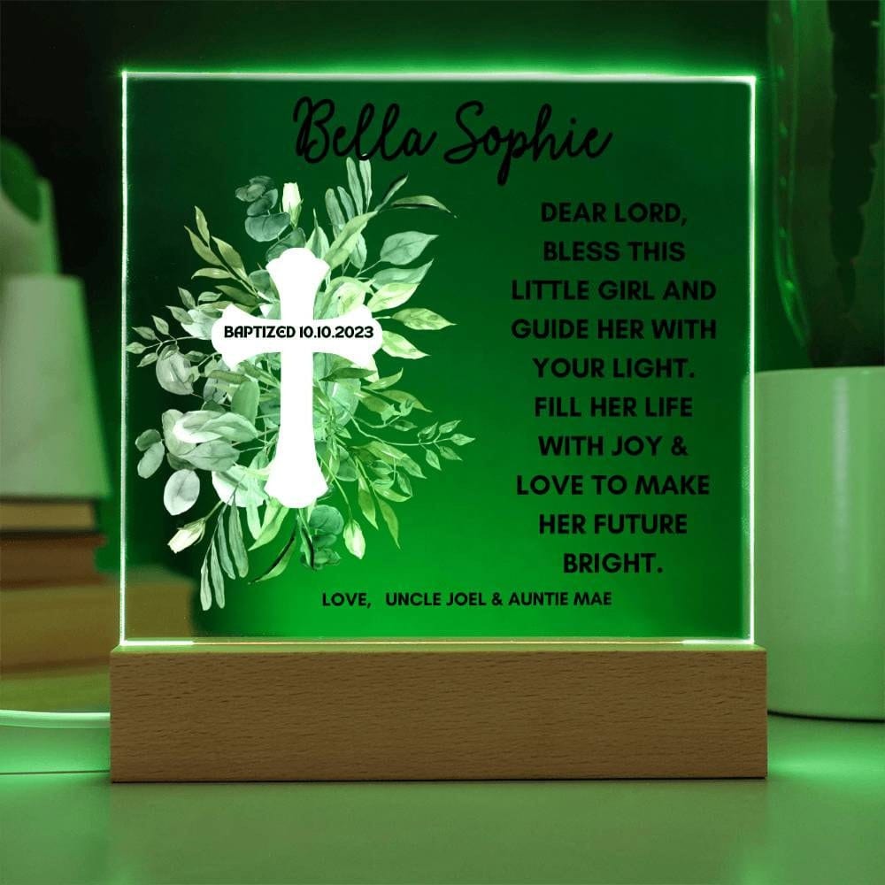 Baptism Day Gift for Girl, Baptism Gift For Godchild, First Communion Gift For Goddaughter Gift From Godparents Dedication Cross Gift Girl