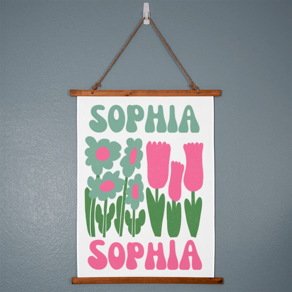 Custom Retro Matisse Style Wall Tapestry Personalized Name Wall Hanging Tapestry