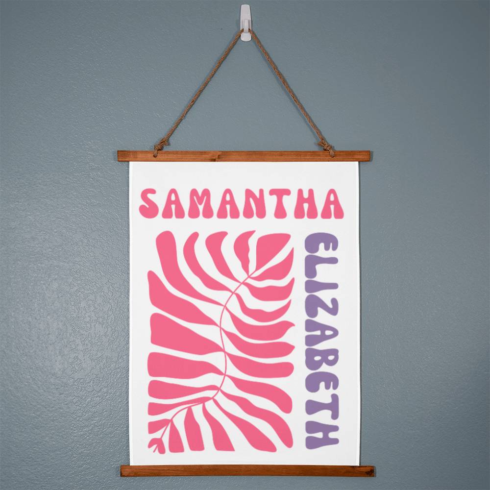 Retro Matisse Style Wall Tapestry Personalized Name Wall Hanging Tapestry