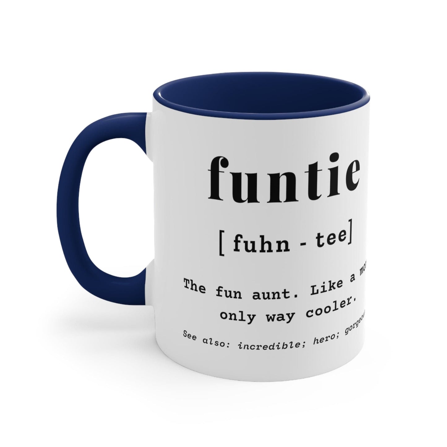 Modern Cute Funtie Definition Aunt Auntie Mug