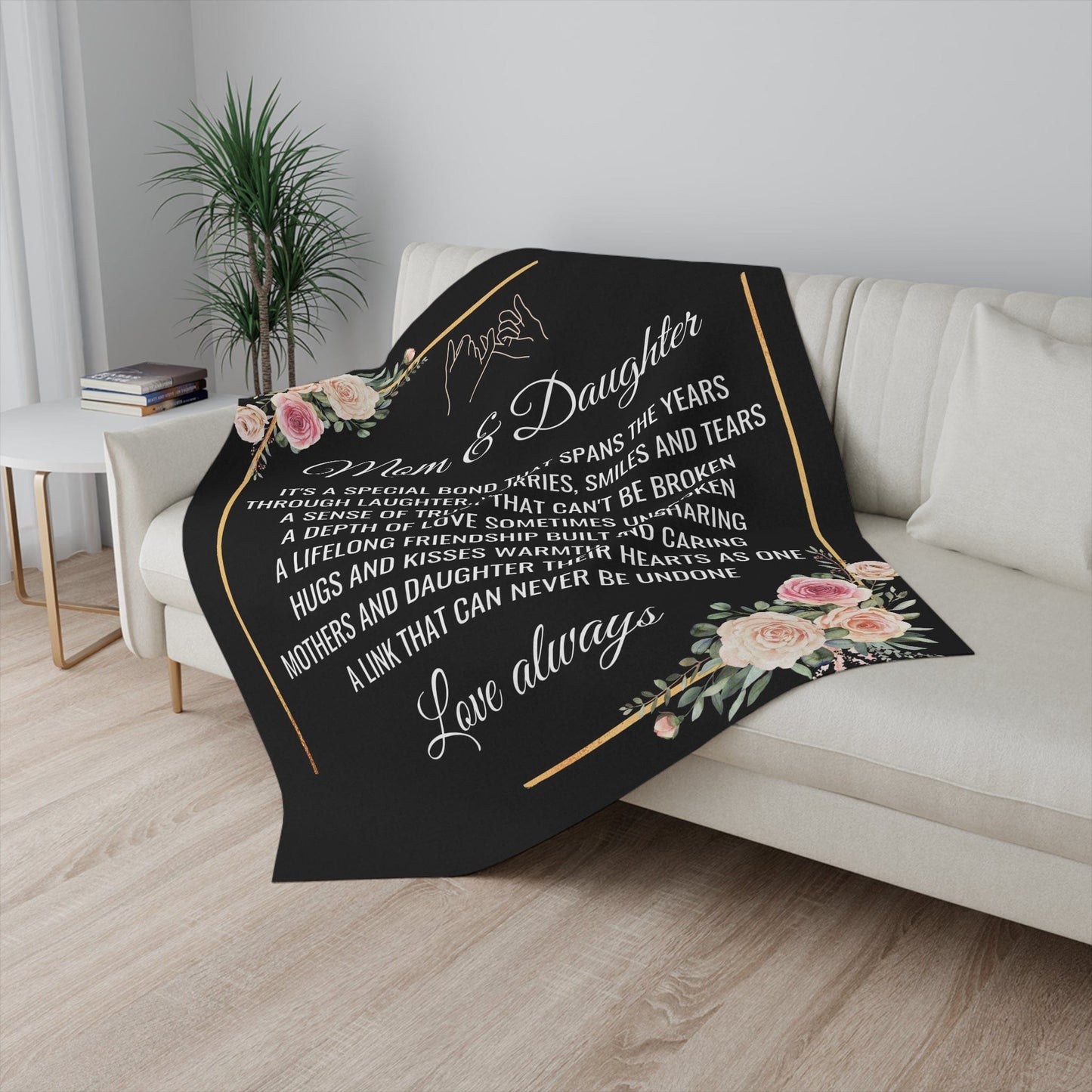 Mothers and Daughters Blanket-Black