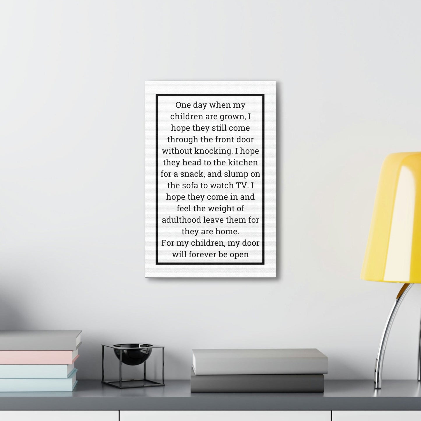 One day when Canvas Wall Art with Quote, Parent's Entryway Sign, Gift for Children