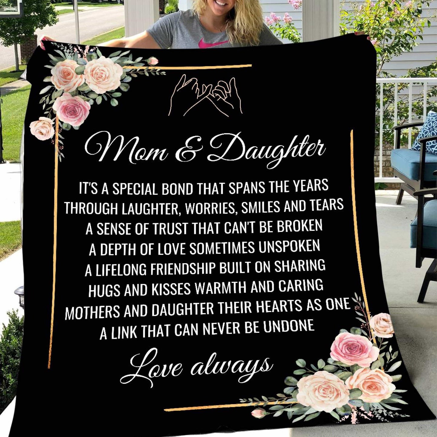 Mothers and Daughters Blanket-Black