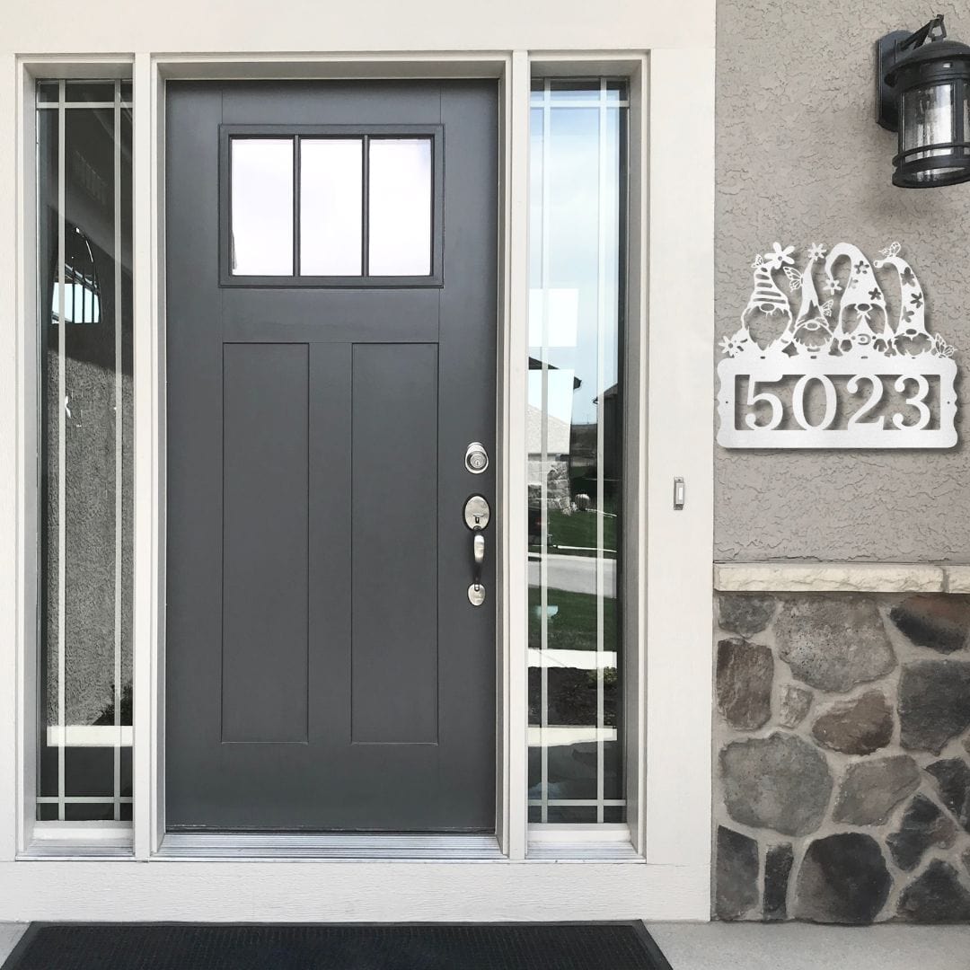 Gnome Address Sign - Steel Sign
