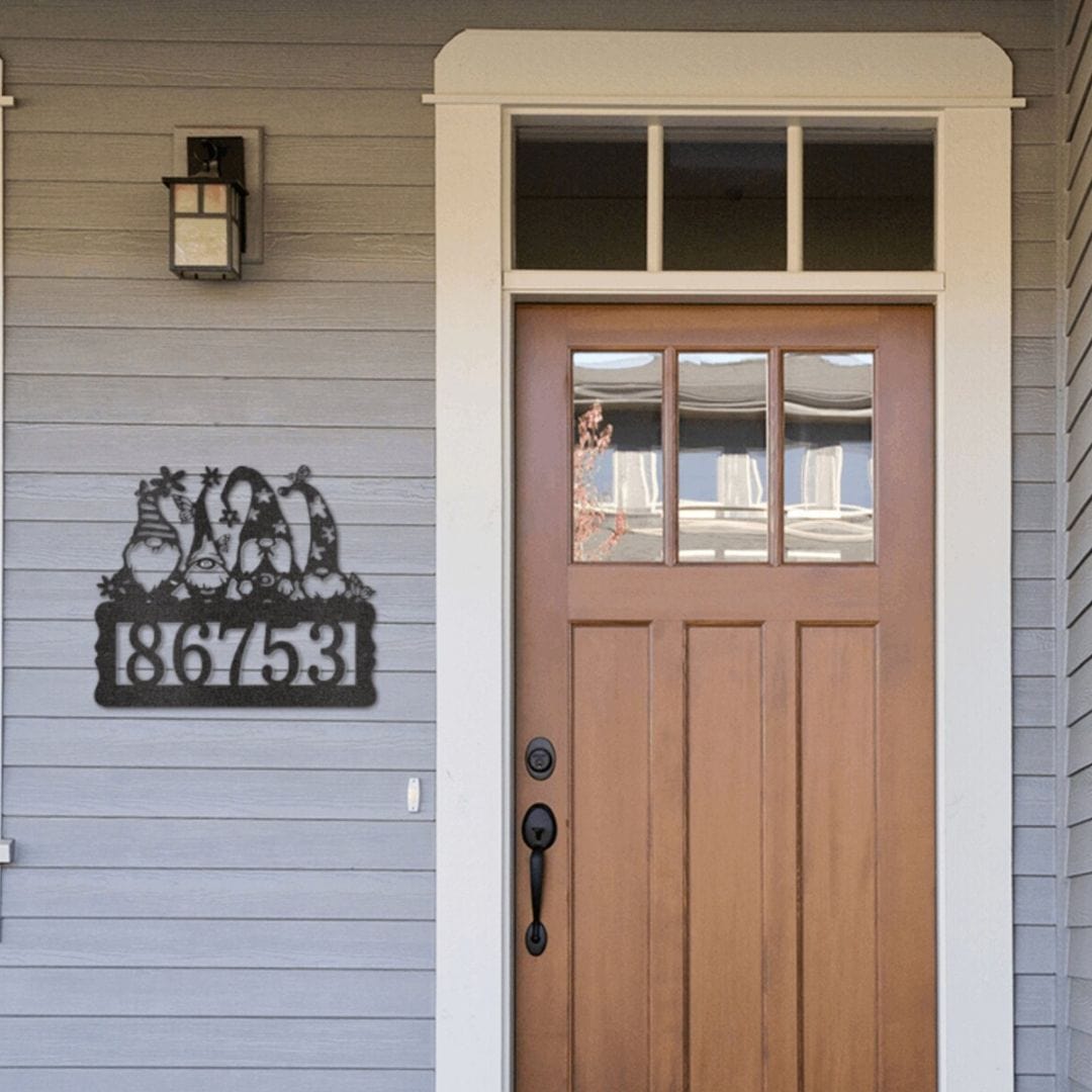 Gnome Address Sign - Steel Sign