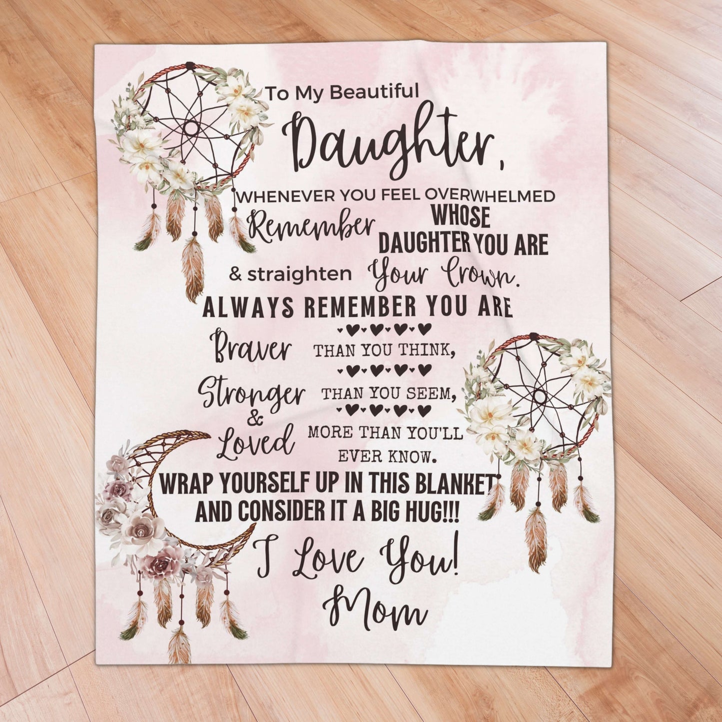 Dreamcatcher Pink Mom to Daughter Blanket