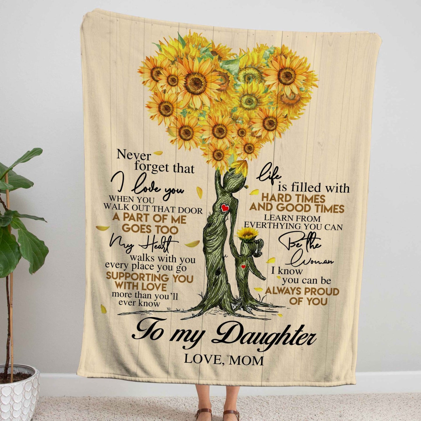 Sunflower Mom to Daughter Blanket