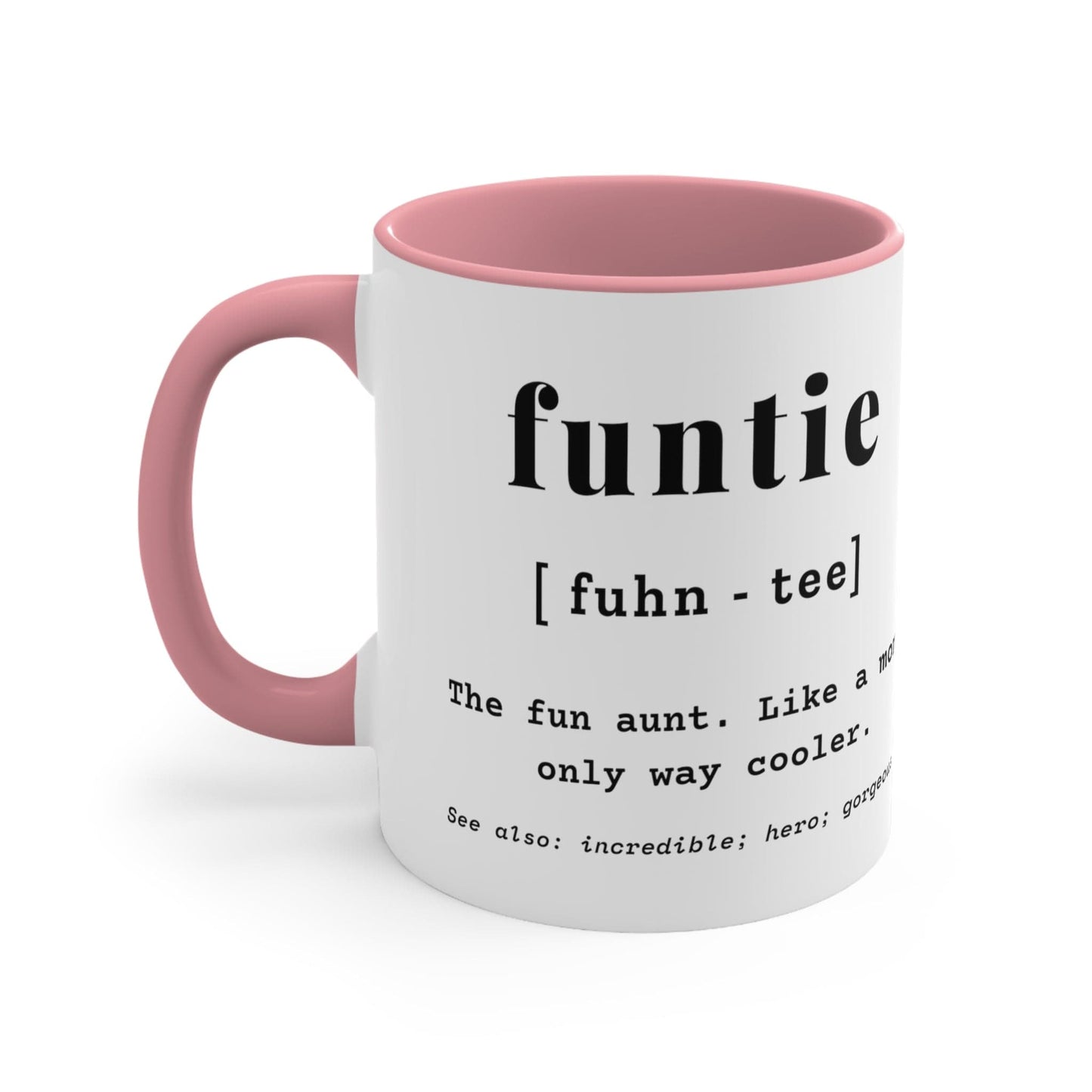 Modern Cute Funtie Definition Aunt Auntie Mug