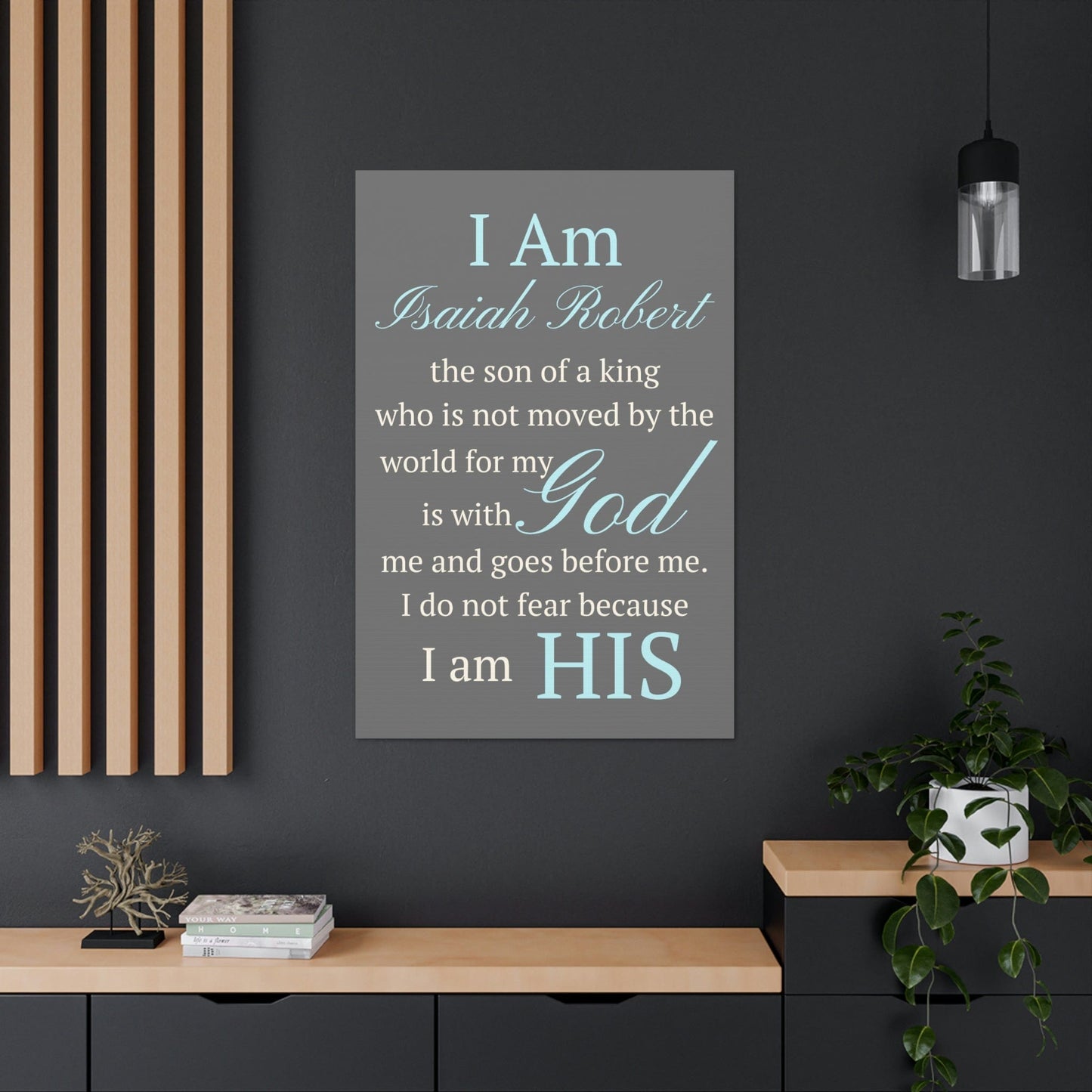 I Am the Daughter of a King,I Am the Son of a King Personalized Canvas Print, Baby Girl, Baby Boy Personalized Gift,Christian Baptism Gift, Dedication Gift, Catholic Nursery Decor
