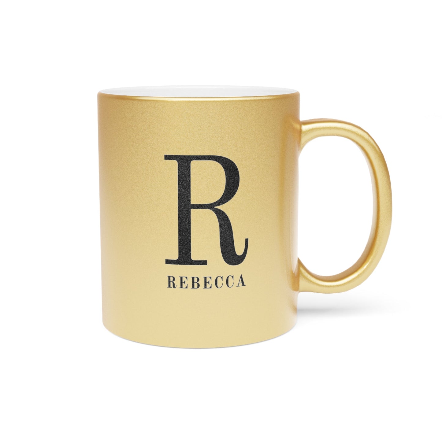 Monogram and Initial Coffee Mugs- metallic