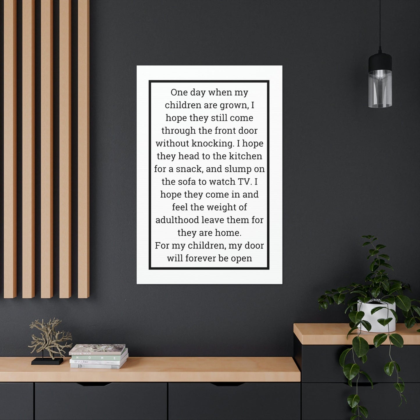 One day when Canvas Wall Art with Quote, Parent's Entryway Sign, Gift for Children