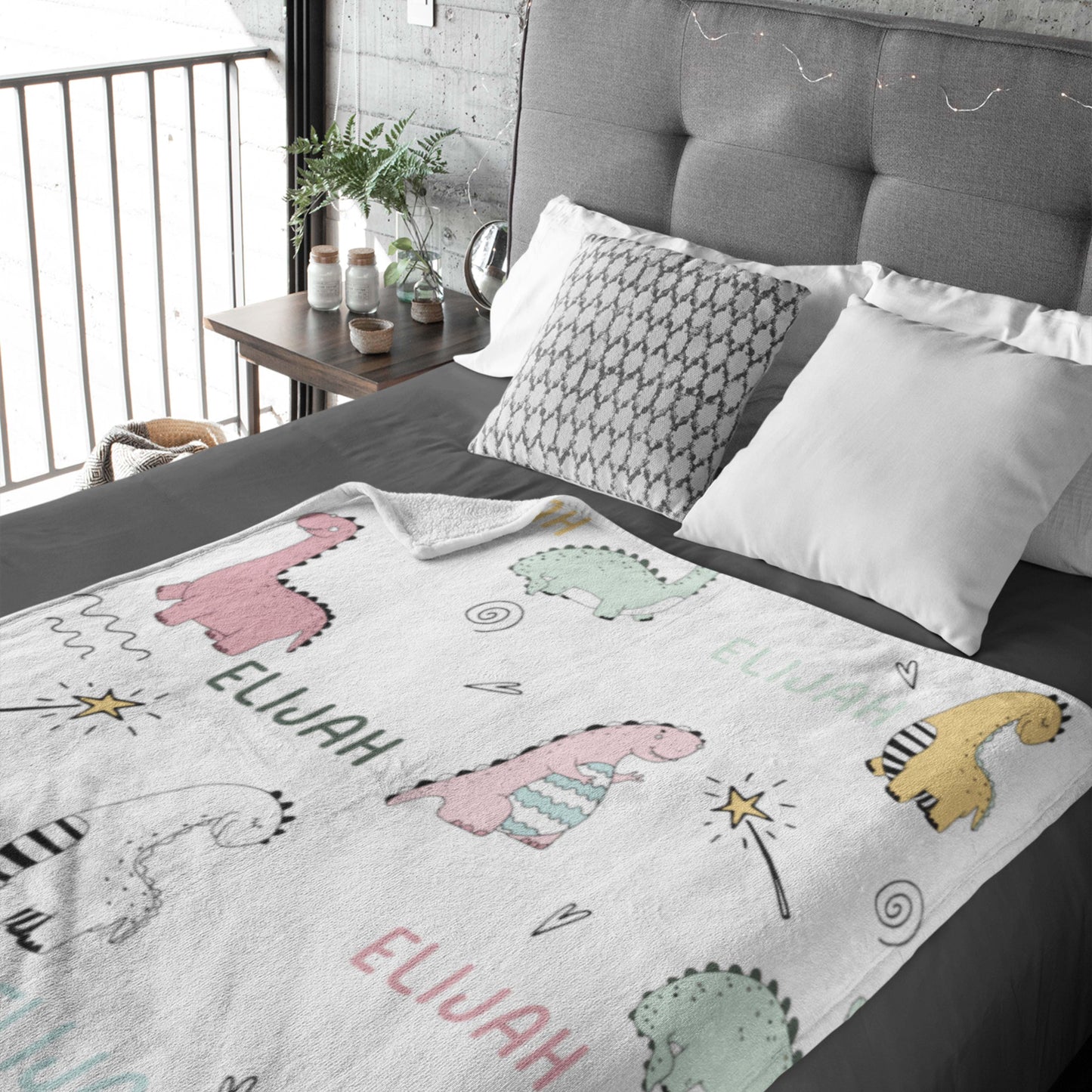 Dinosaur Personalized Name blanket