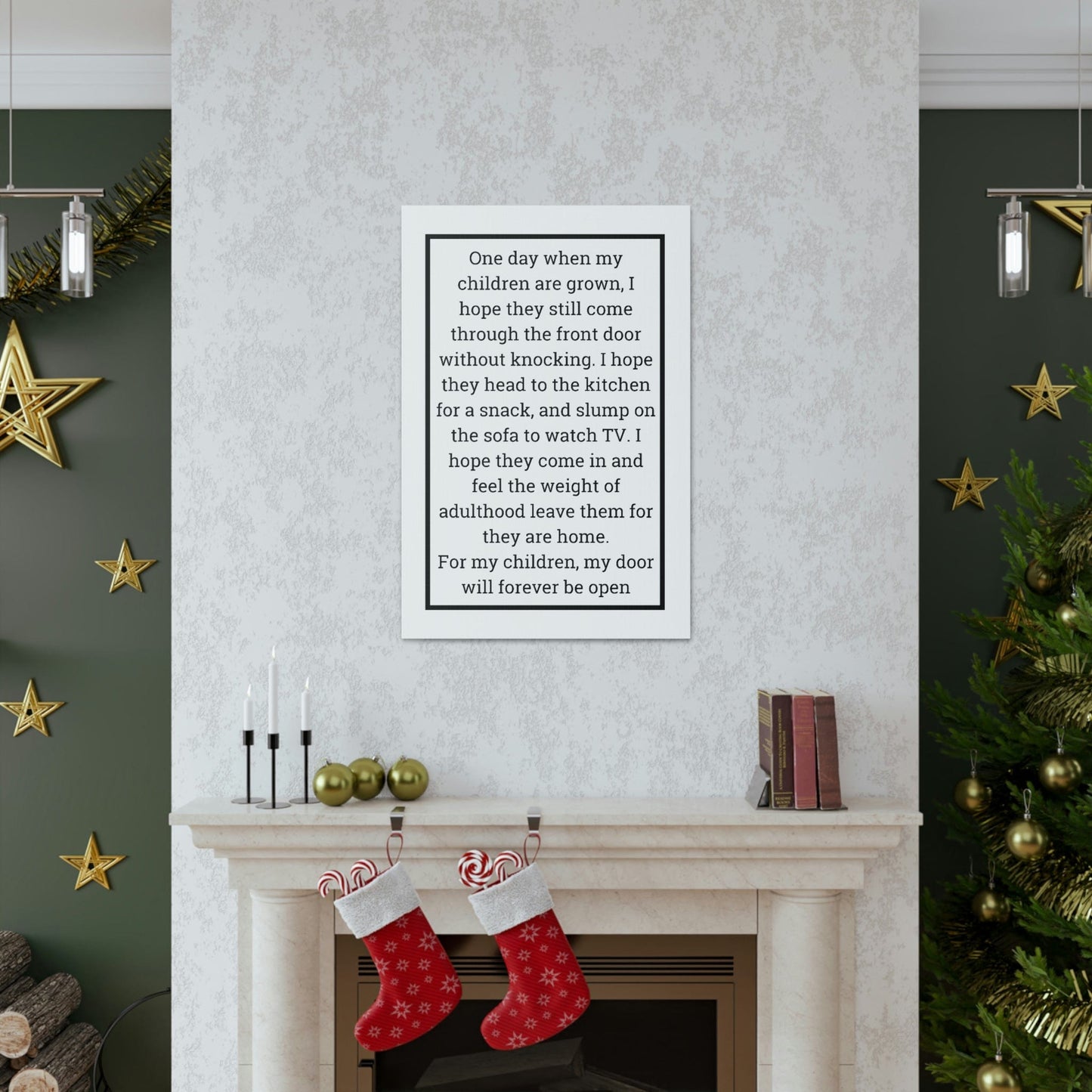 One day when Canvas Wall Art with Quote, Parent's Entryway Sign, Gift for Children