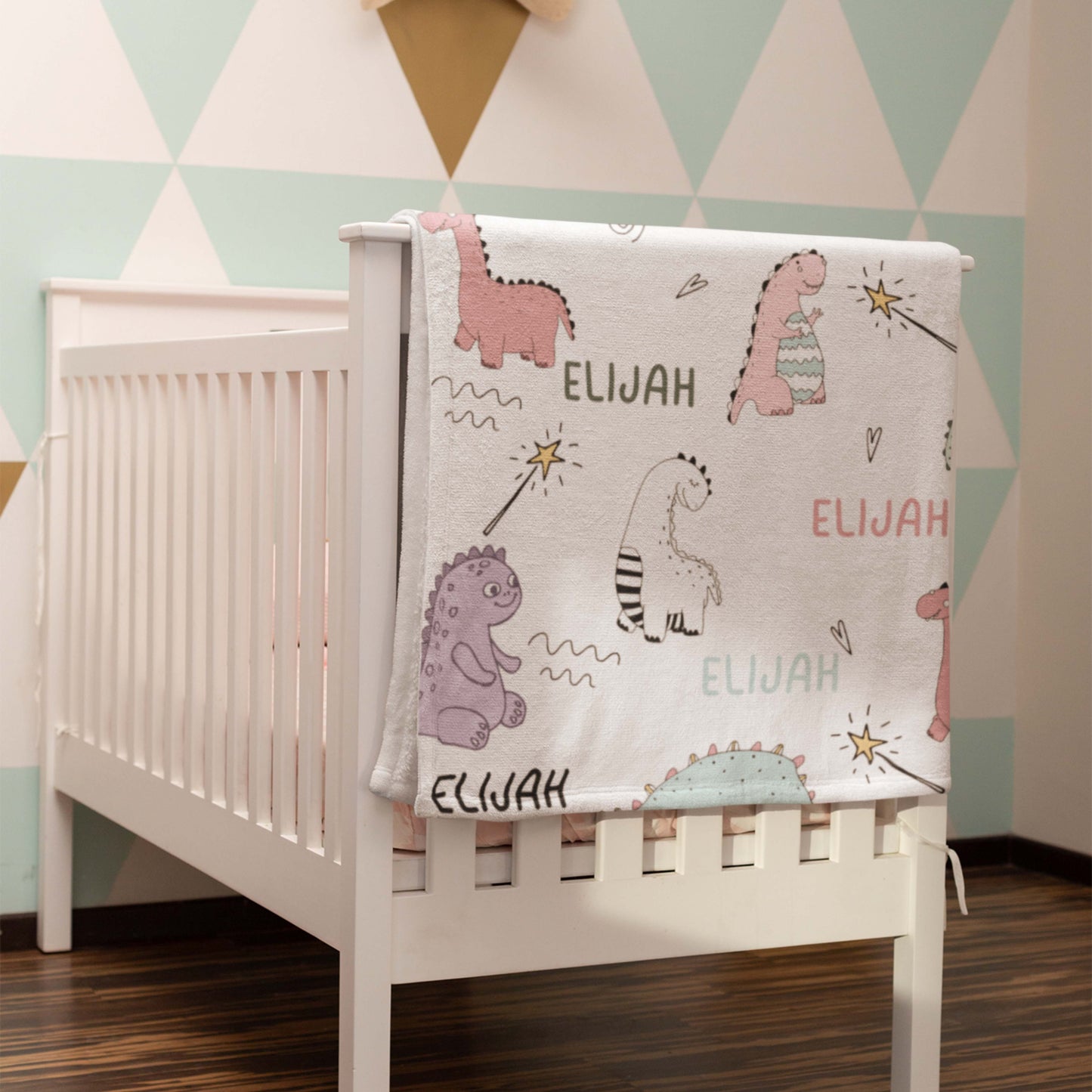 Dinosaur Personalized Name blanket
