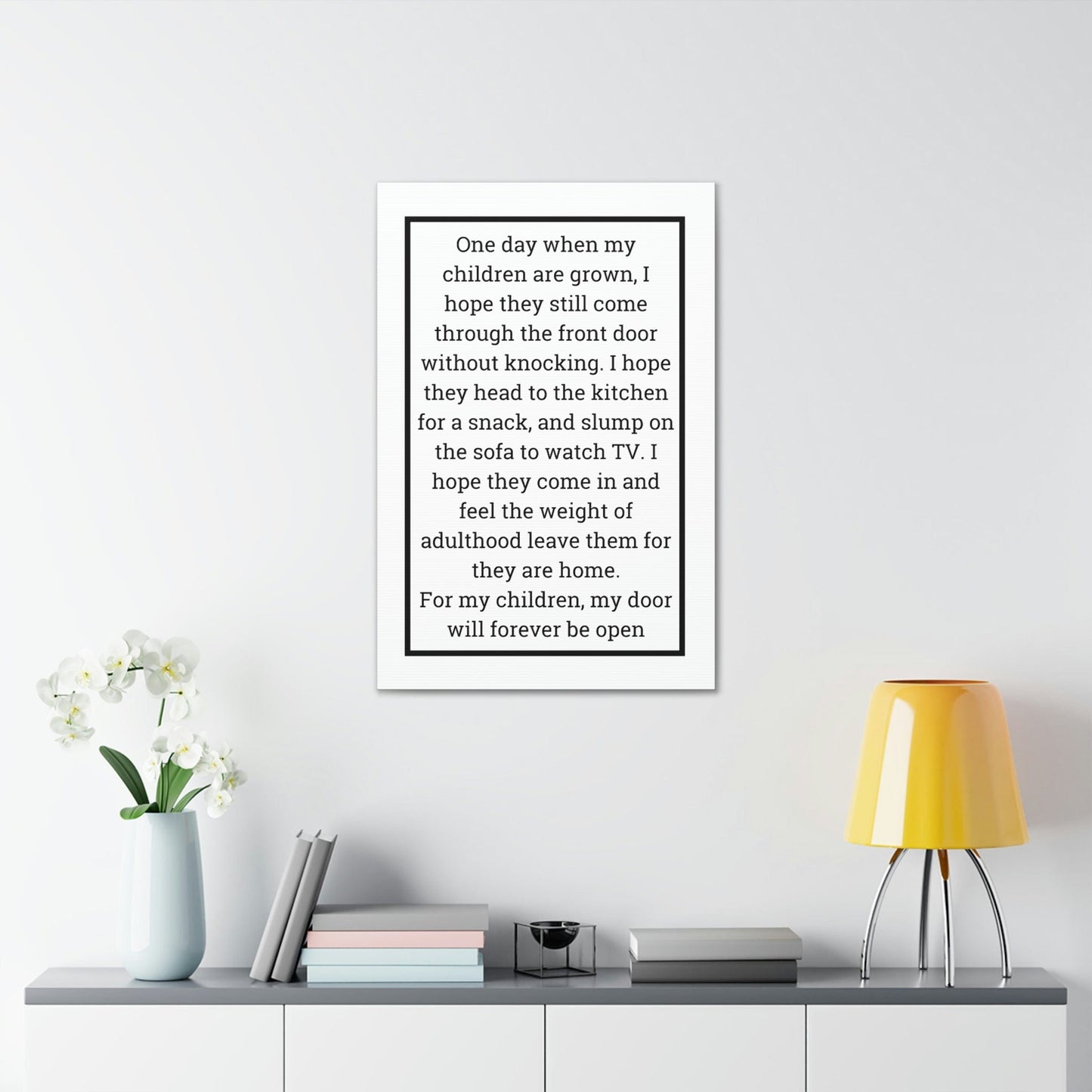 One day when Canvas Wall Art with Quote, Parent's Entryway Sign, Gift for Children