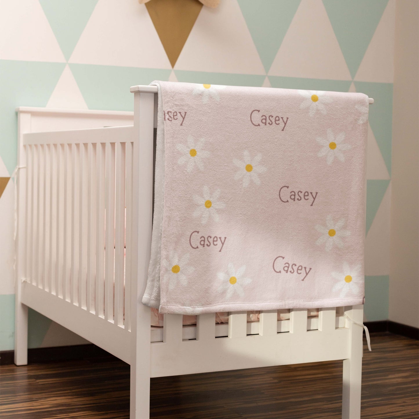 Personalized Name Daisies Blanket