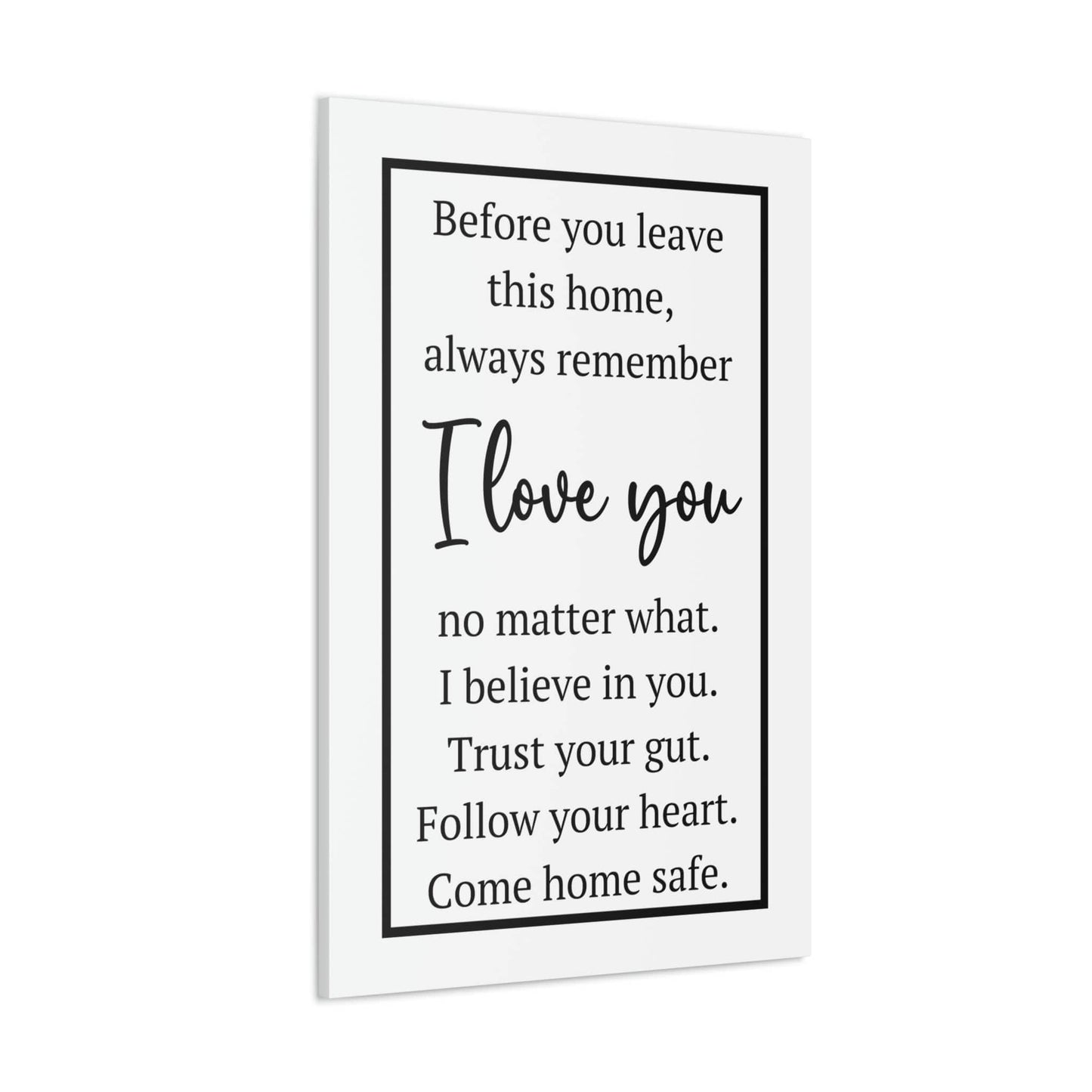 Before You leave this home Front Door Entryway Sign, Home Sign, Canvas Wall Decor