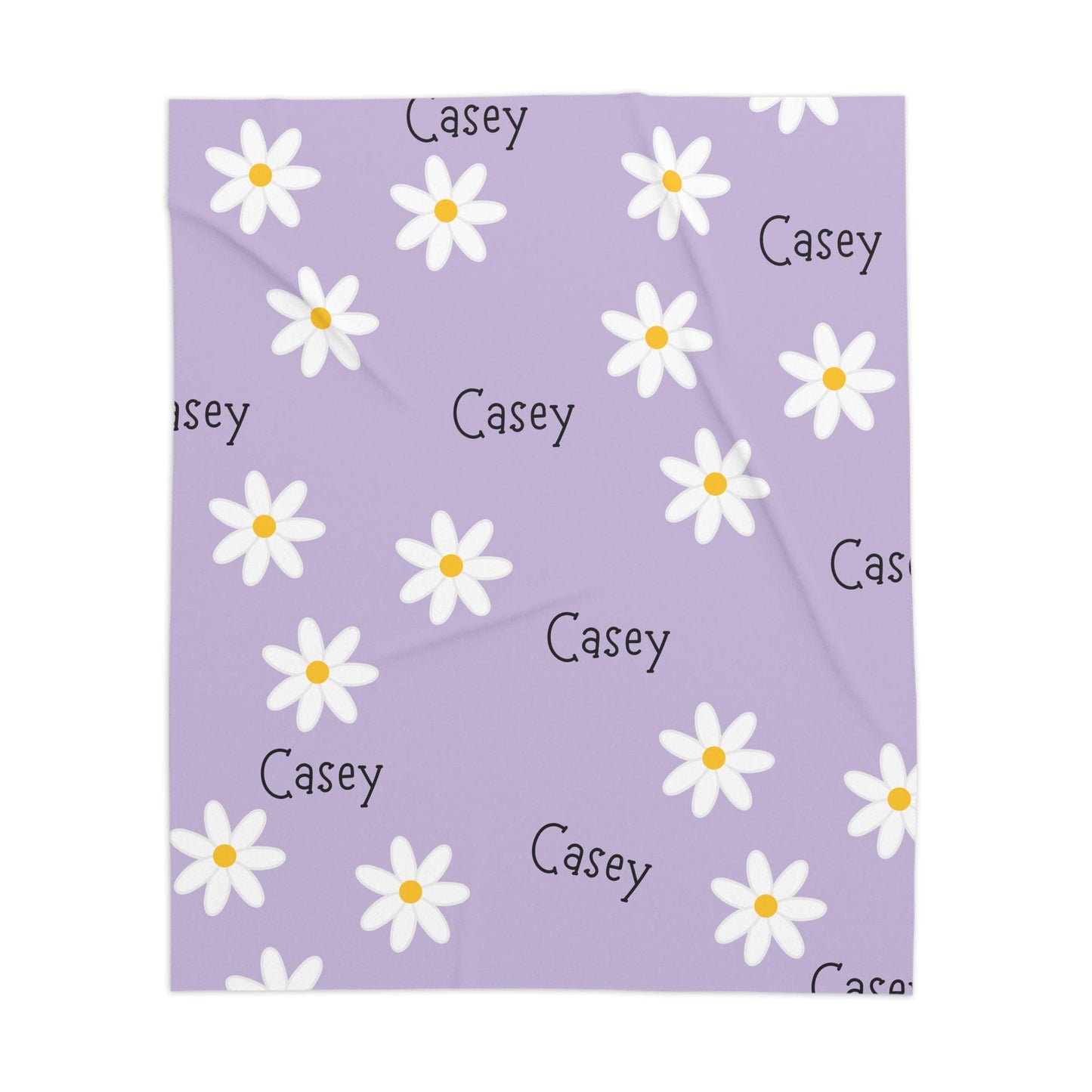 Personalized Name Daisies Blanket
