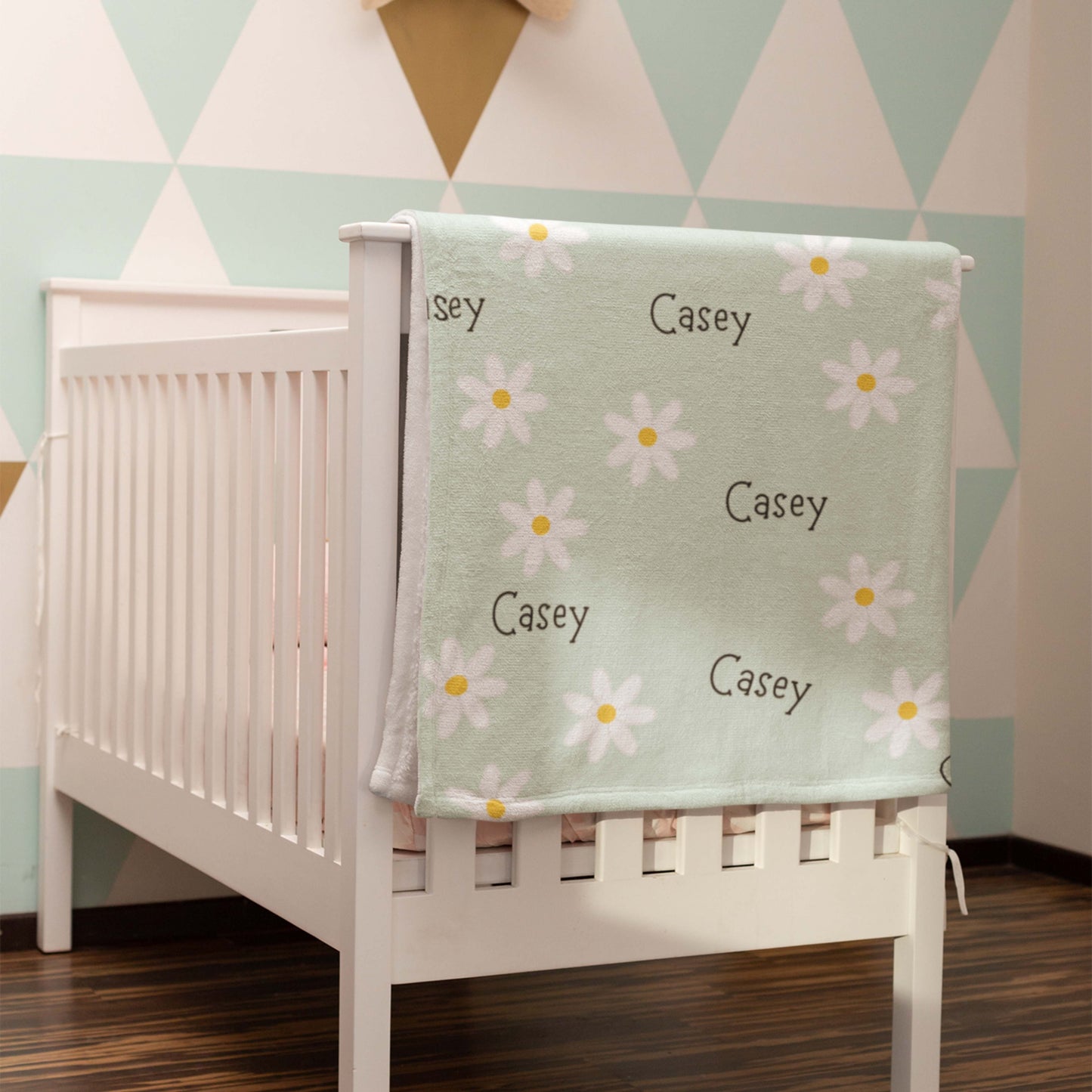 Personalized Name Daisies Blanket