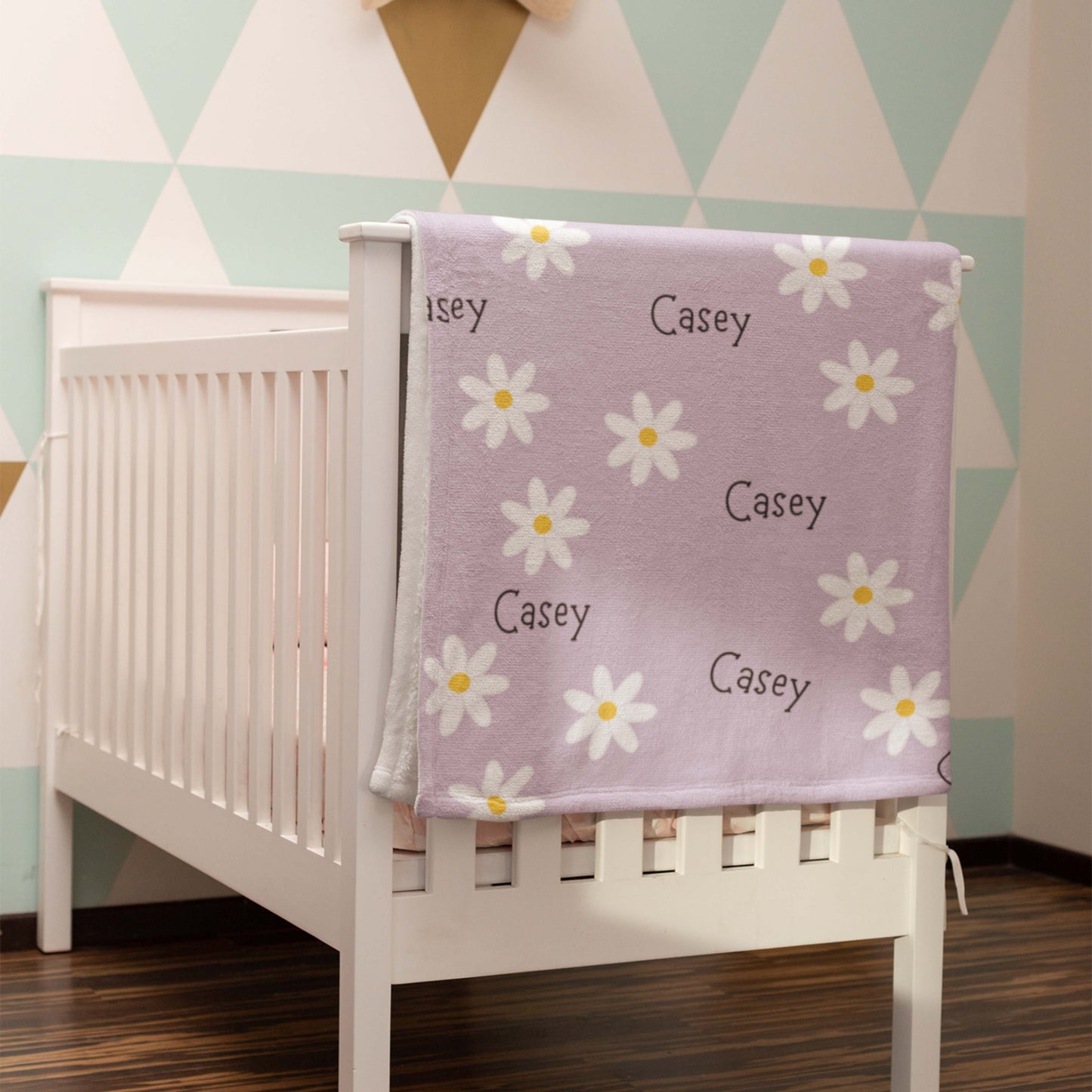 Personalized Name Daisies Blanket