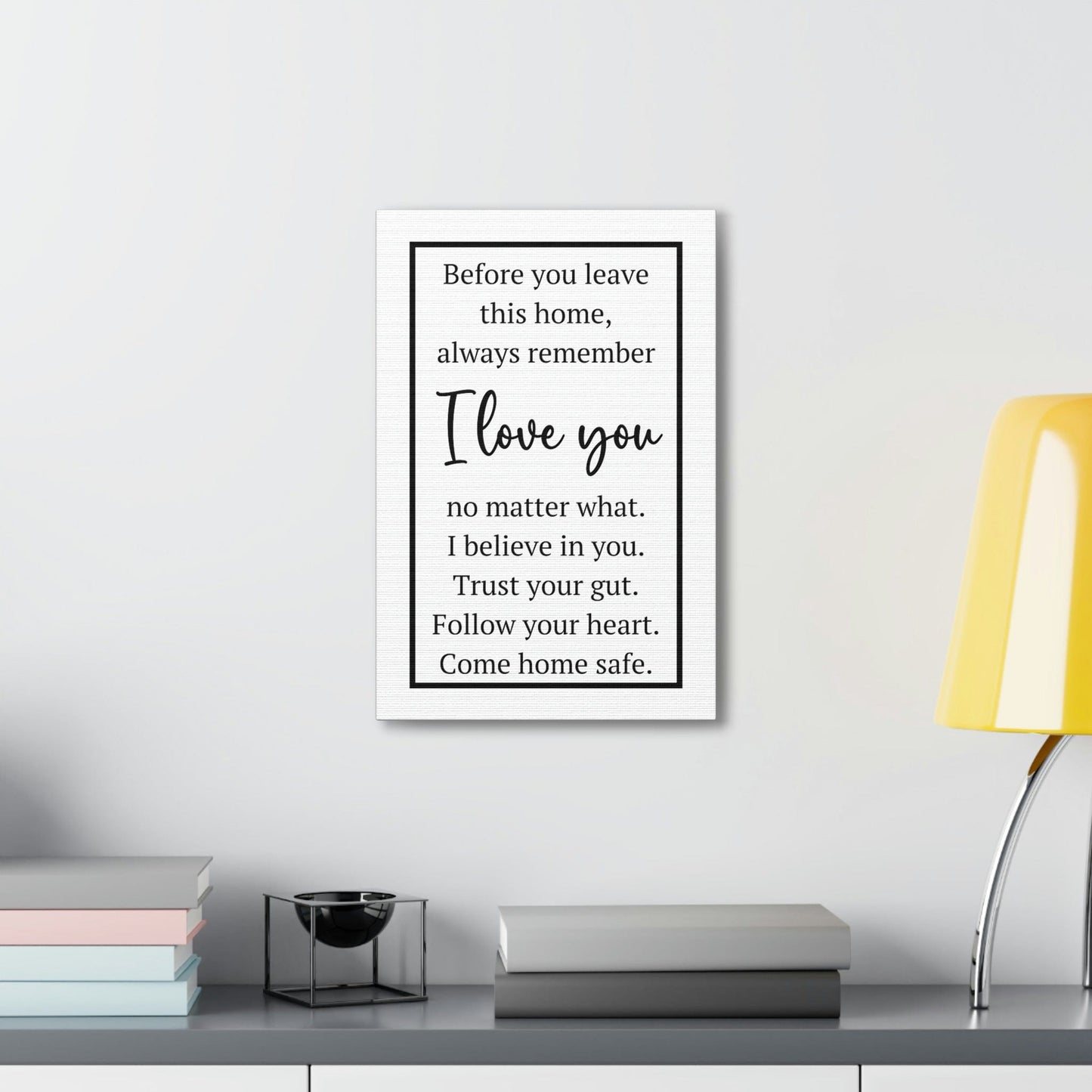 Before You leave this home Front Door Entryway Sign, Home Sign, Canvas Wall Decor