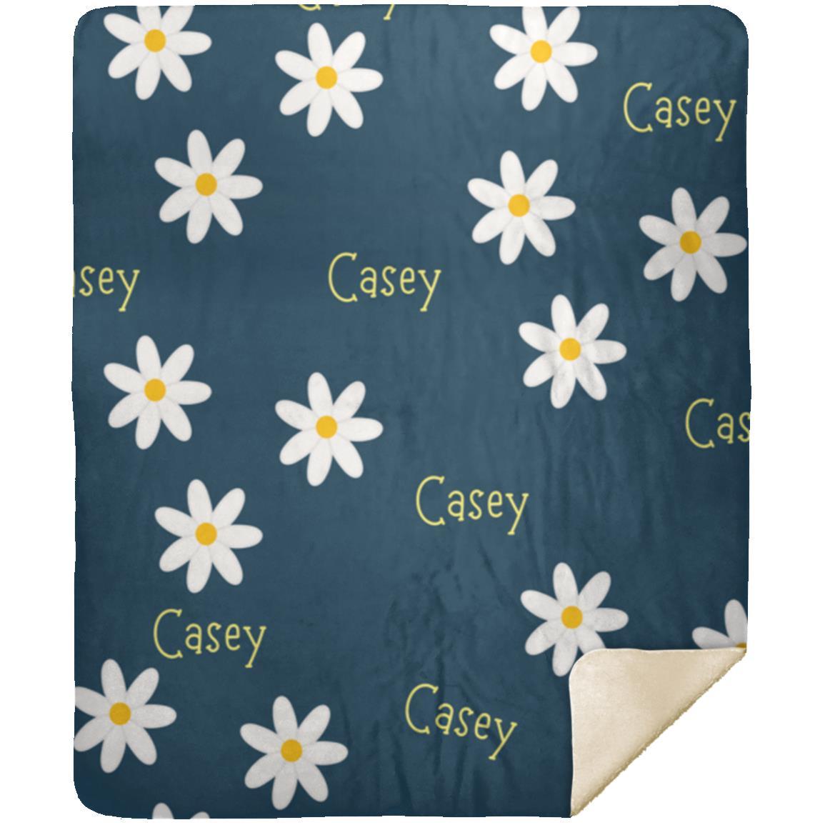 Personalized Name Daisies Blanket