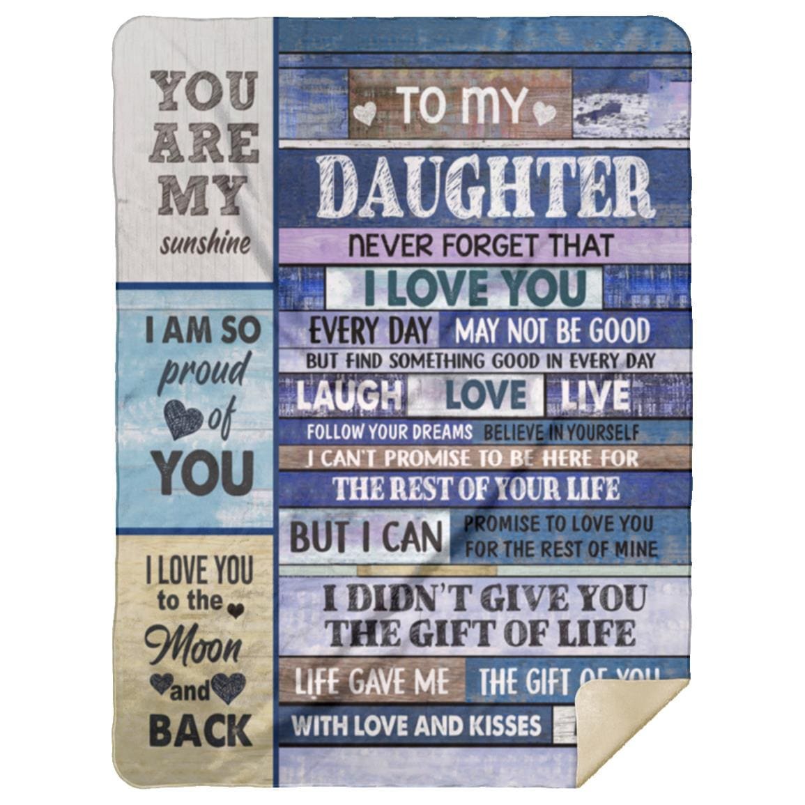 Laugh Love Live Daughter Blanket From Mom