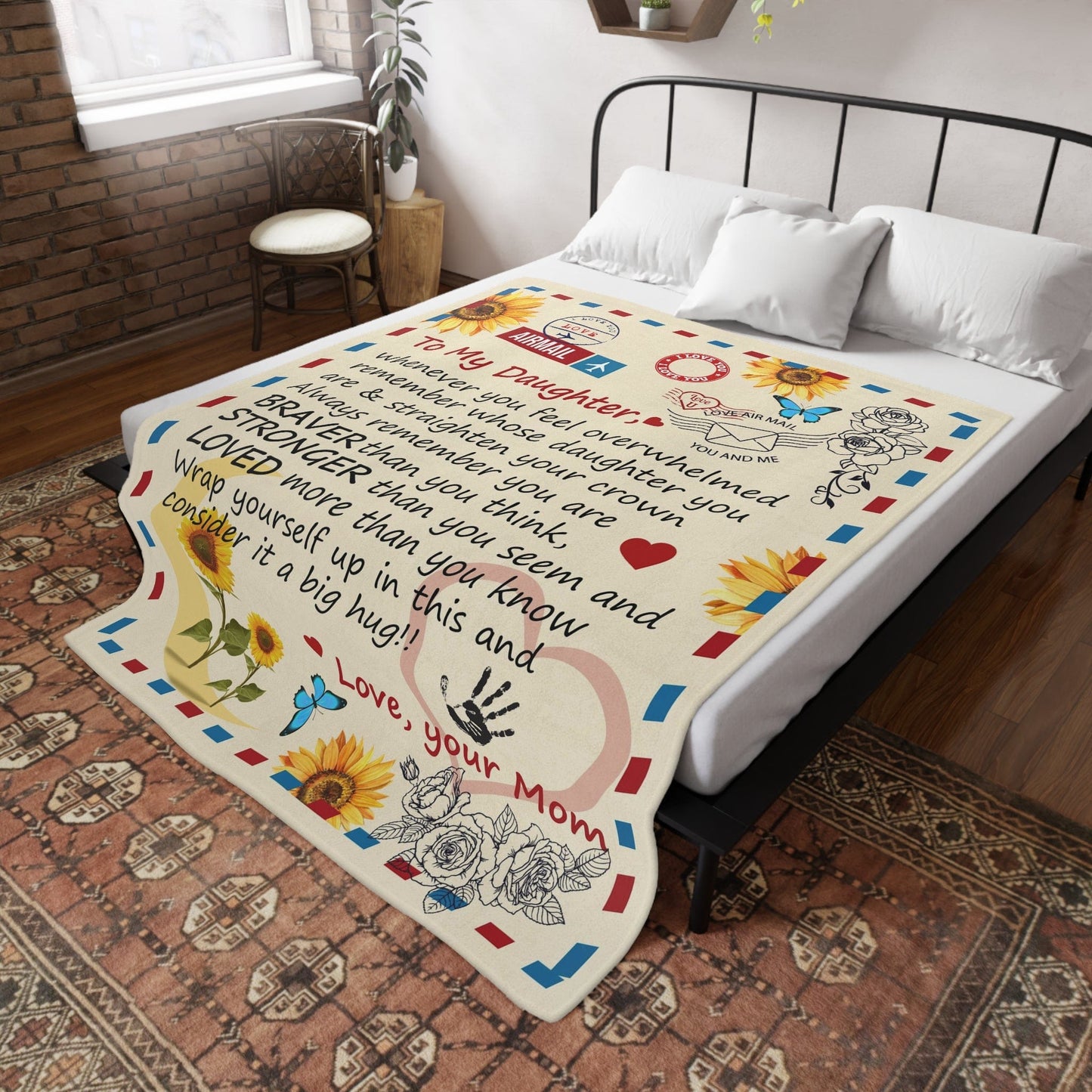 Braver Stronger Mom To Daughter Blanket