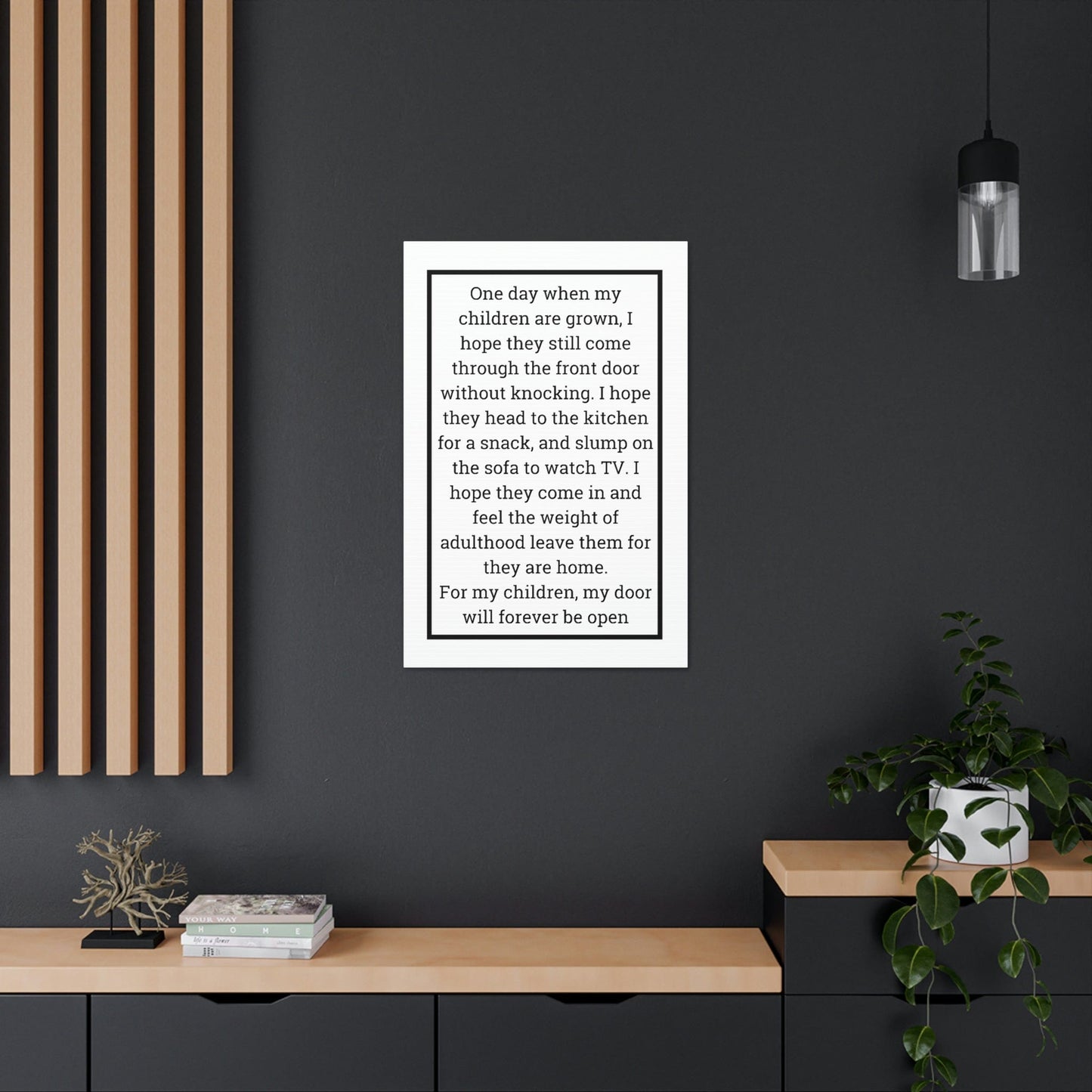 One day when Canvas Wall Art with Quote, Parent's Entryway Sign, Gift for Children