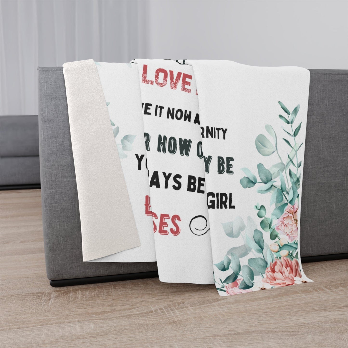 Beautiful Daughter Floral Blanket From Mom