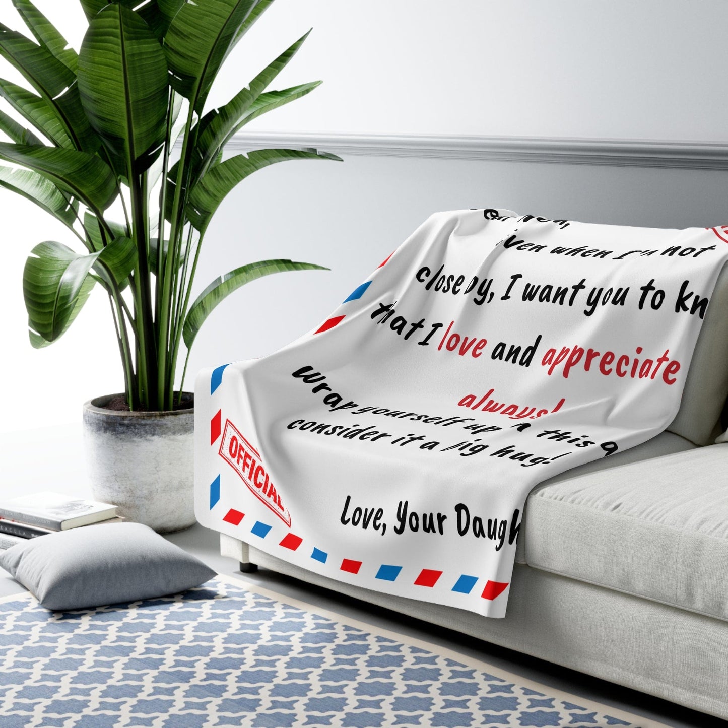 Letter By Post From Daughter To Mom Blanket