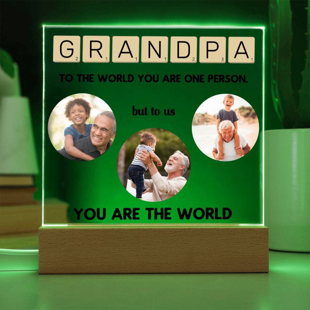 Daddy To the world you are one Person - Personalized Acrylic Plaque- Dad Gift Photo frame