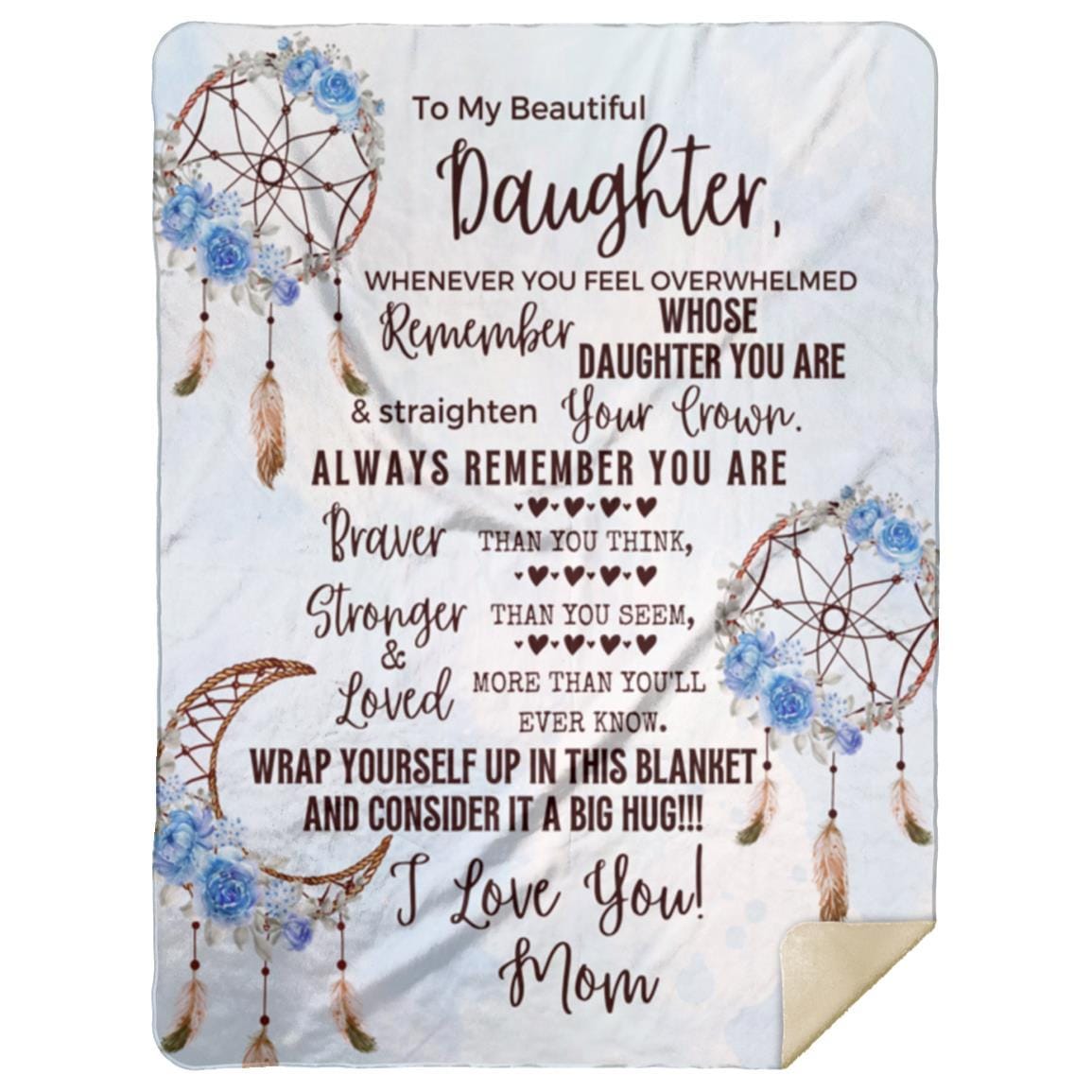 Dreamcatcher Blue Daughter Blanket from Mom